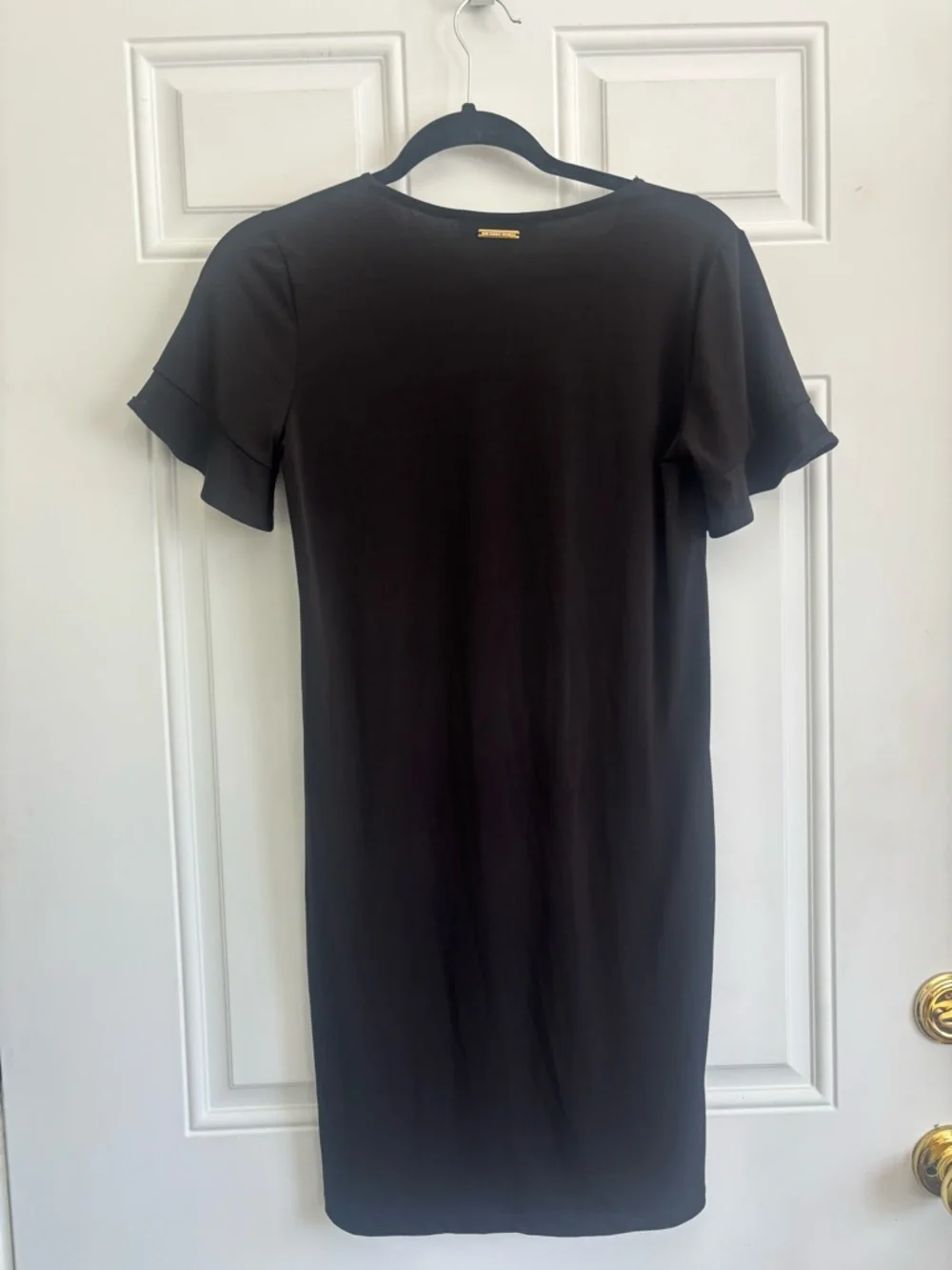 Michael Kors Black Knit Short Sleeve Dress, Size XS
